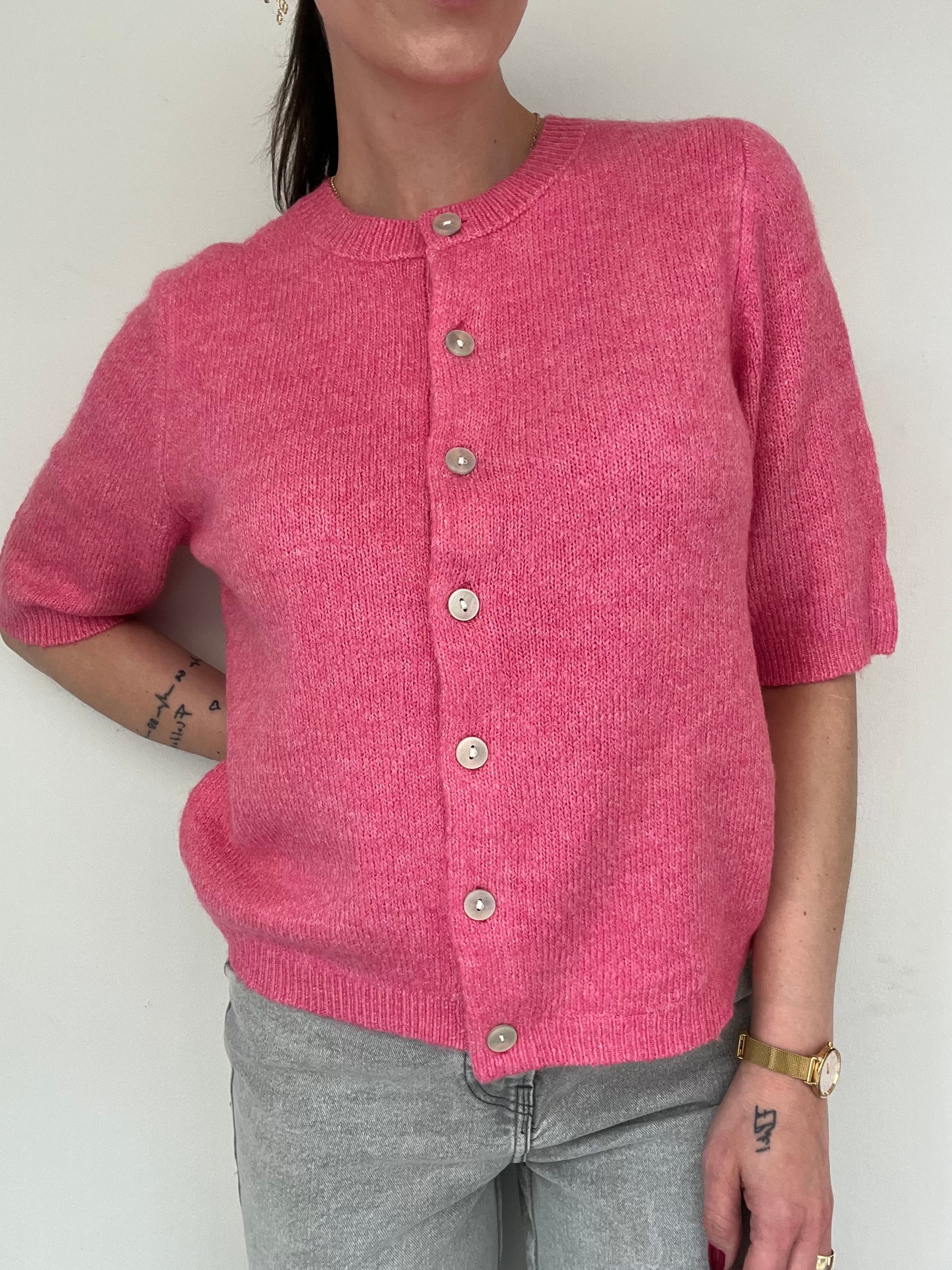 VIDAINTY Knit Cardigan - Sangria Sunset